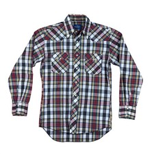 Vtg Wrangler Pearl Snap Western Shirt Men's S Multicolor Plaid Long Sleeve