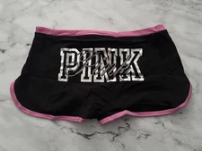 PINK Victoria's Secret Dorm Boyshort Panty Black Foil Logo XS S M L XL 2XL
