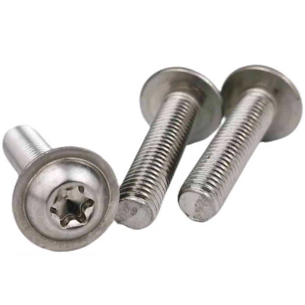 M8 - 1.25 A2 Stainless Steel Flange Torx Button Head Screws Six Lobe Allen Bolts