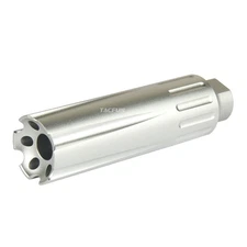 SILVER 4.5" Long Linear Compensator Muzzle Brake .22LR/.223/556