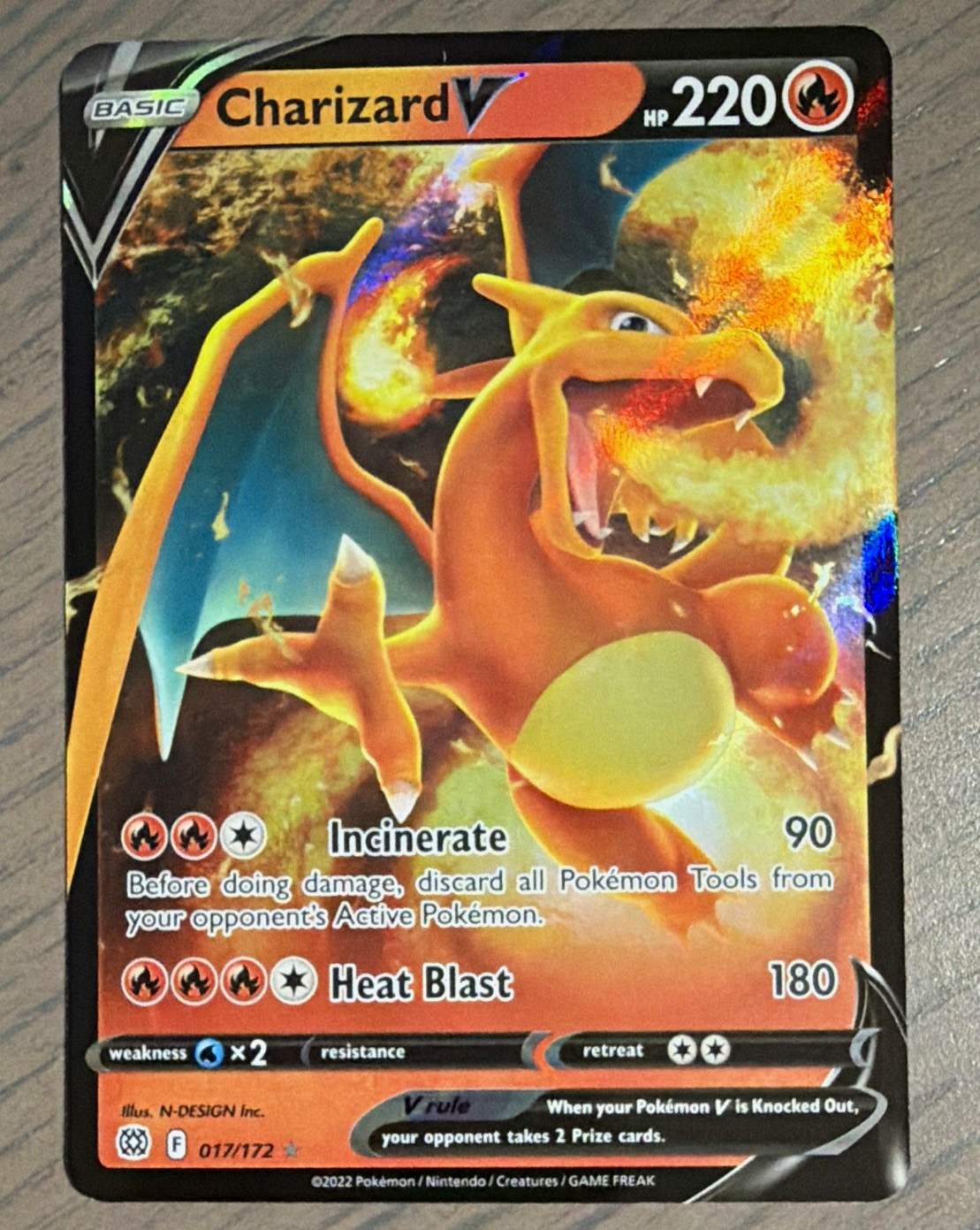 Nintendo Charizard V 017/172 Brilliant Stars Ultra Rare Holo Eng 2022