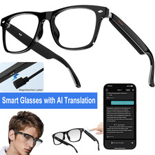 Smart Bluetooth Glasses with AI Translation Open-Ear Audio for Men Women Travel