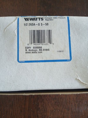 #ad New. Watts 1 2 LF263A 3 50 Compact Water Pressure Regulator 0005042 $64.00