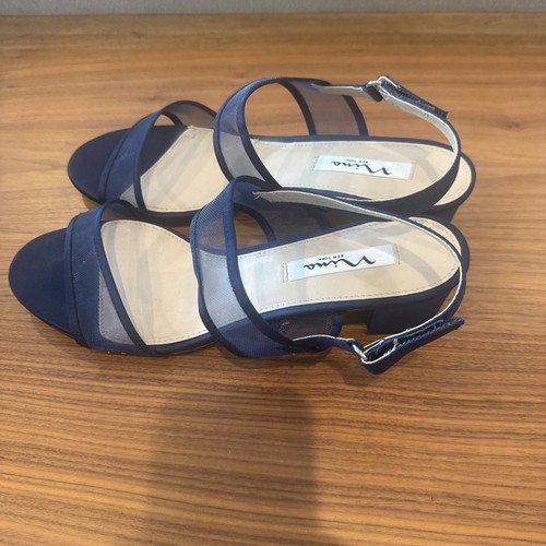 Sandalias de vestir para mujer Nina Ganice azules con cordones de noche - Imagen 3 de 6