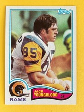 Jack Youngblood 1982 Topps Football Card #388 -Los Angeles Rams Hall of Famer