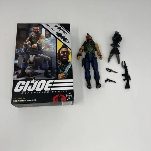G.I. Joe Classified Series Cobra Dreadnok Ripper Figure #102 Used w/ Box