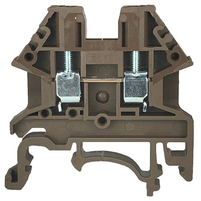 50 PCS Dinkle Brown DK2.5NBR DIN Rail Terminal Block Screw Type UL 600V 20A