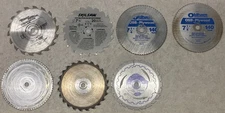 Lot 7 Used 7.25 7 1/4” Circular Saw Blade