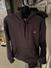 Carhartt WIP Work In Progress Hoodie Sweatshirt Medium Prophyry W/ Script NWOT