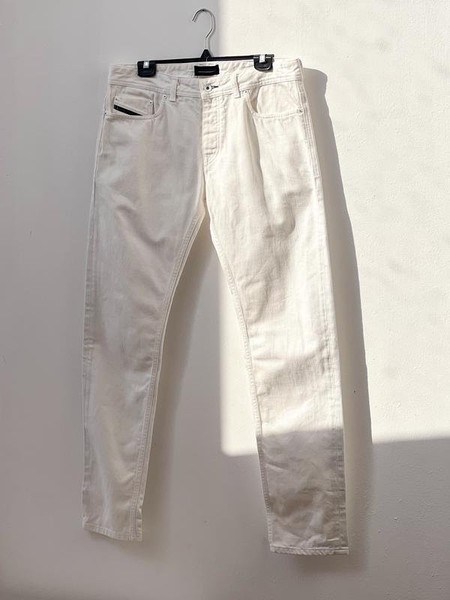Men Diesel Black Gold Jeans White Denim 34 / L /