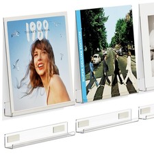 Vinyl Record Wall Holder: 6 Pack Drill-free Album Display Shelves with Adhesi...