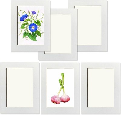 Set of 6 15 x 20 cm Picture Frames with Protective Plastic Membrane, Wall Mou...