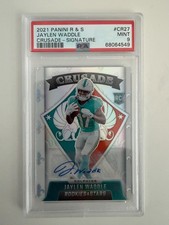 2021 rookie and stars Jaylen Waddle Crusade auto 1/99 psa 9 (highest) #1 card