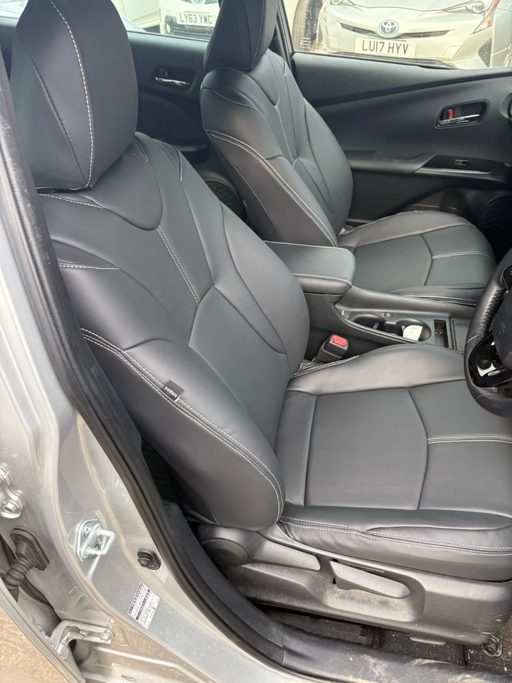 Fundas de asiento Toyota Prius hechas a mano a medida cubiertas de calidad premium 2017 a 2024 Foto 2 de 4