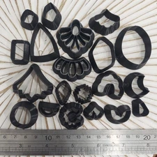 Lot of 20 Polymer Clay Cutters – Mixed Sizes (Some Used, Some Unused) #2