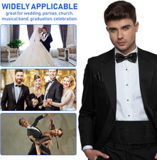 Men'S Cummerbund Bow Tie Set Adjustable Solid Color Tuxedo Cummerbund and Bow...
