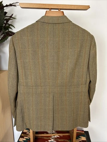 Sport Saxony Tweed Shooting Action Back HACKING Norfolk Blazer Jacket (42S) image 9