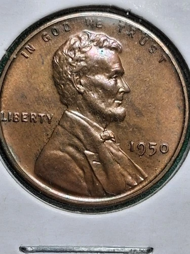 1950-P LINCOLN CENT. GEM PROOF. HIGH QUALITY. HIGH RATED. 51,386 MINTED ONLY.