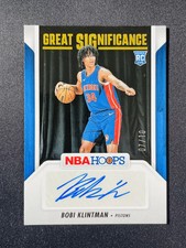 2024-25 Panini Hoops Great Auto Bobi Klintman 7/10 Gold #GS-BKP RC Rookie BN02