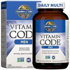 Whole Food Multivitamin for Men - 120 Capsules for Heart and Energy