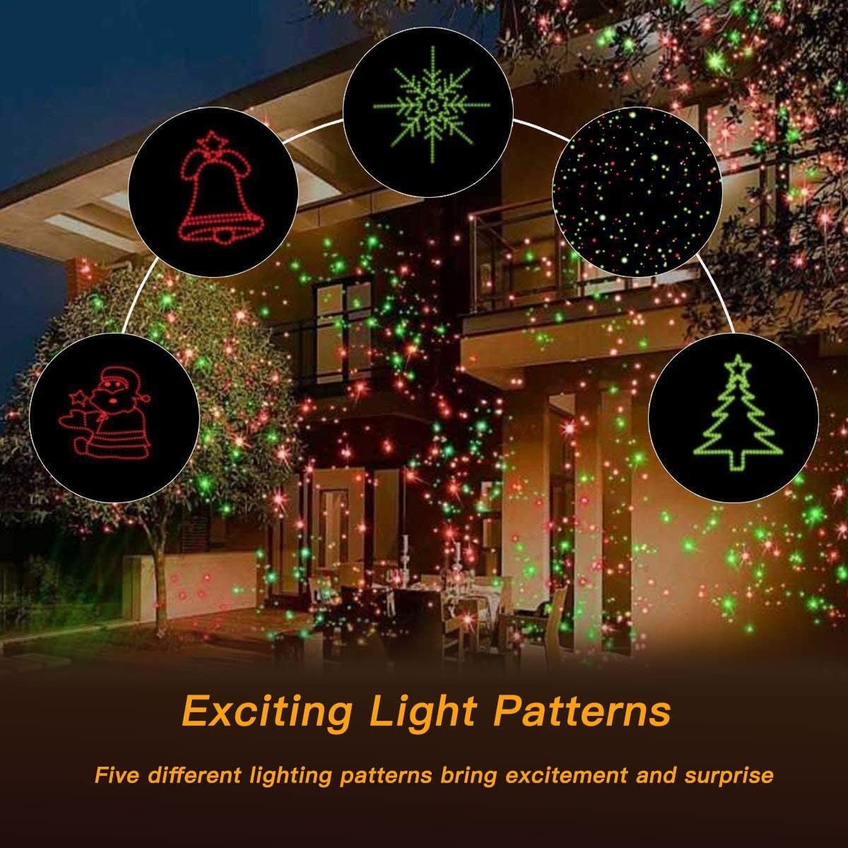 Christmas Laser Lights, Projector Lights Landscape Spotlight Red 