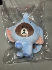 LINE Friends Jungle Brown Elephant 6” Plushie Round 1