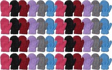 120 PACK Kids Fuzzy Mittens, Warm Soft Mitten Toddlers Children, Bulk Assorted 