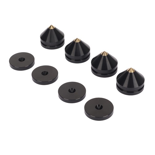ヘBlack 4PCS Speaker Isolation Feet Pad Shock Absorption Amplifier Spike Isol - Picture 12 of 12