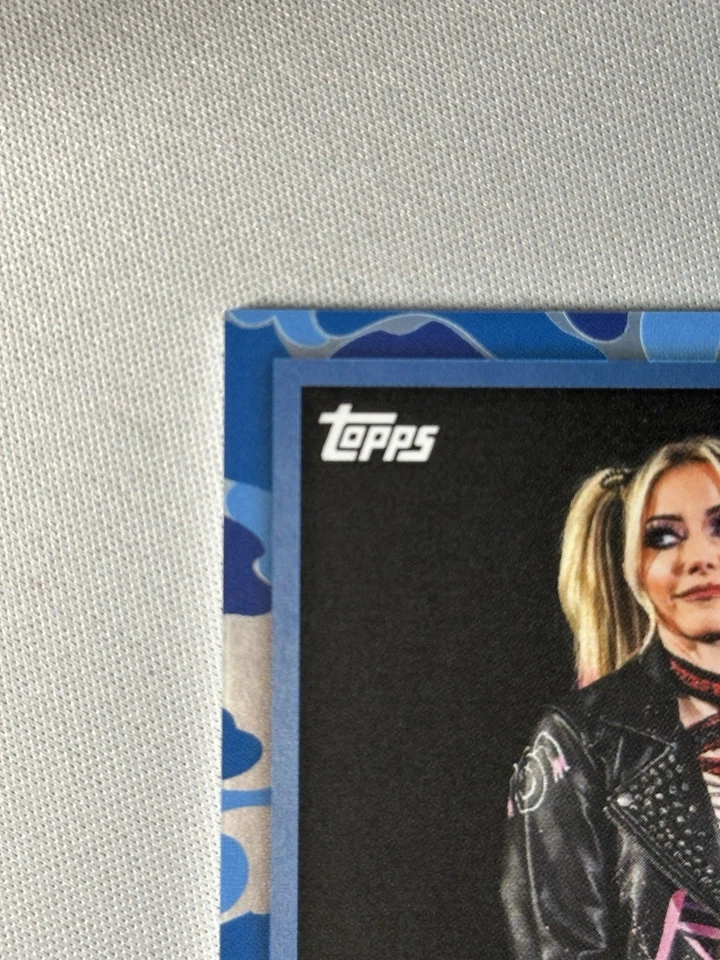 Alexa Bliss 2025 Topps WWE x BAPE Blue Camo Foil /150 - Image 2 of 4
