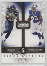 2016 Contenders Round Numbers Gold 25/199 Alex Collins Jonathan Williams #16 z6b