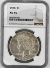 1928-P Peace Dollar PCGS AU55 Key Date Low Mintage 360k -