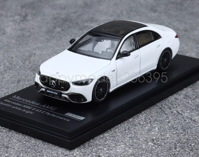 AR 1:64 White  AMG S63 E Performance Sports Diecast Display Car Model