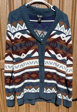 Wrangler Retro Women s Sz S Aztec Southwestern Print Button Cardigan K-924