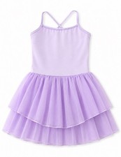 NWT Girls Size 10 Light Purple Ballet Dance Leotard with Layered Skirt