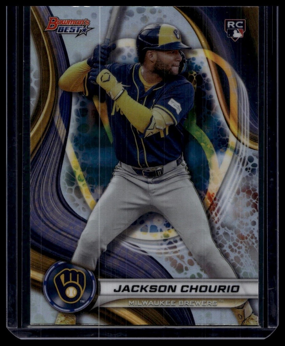 Jackson Chourio 2024 Bowman's Best #38 Rookie Refractor Brewers