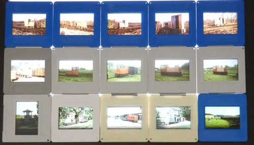 22 slides of field railways and their wagons W-4413