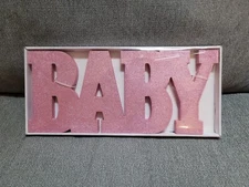 BABY Decorative Sign Female By Amscan Inc 1" X 8" X 18" New