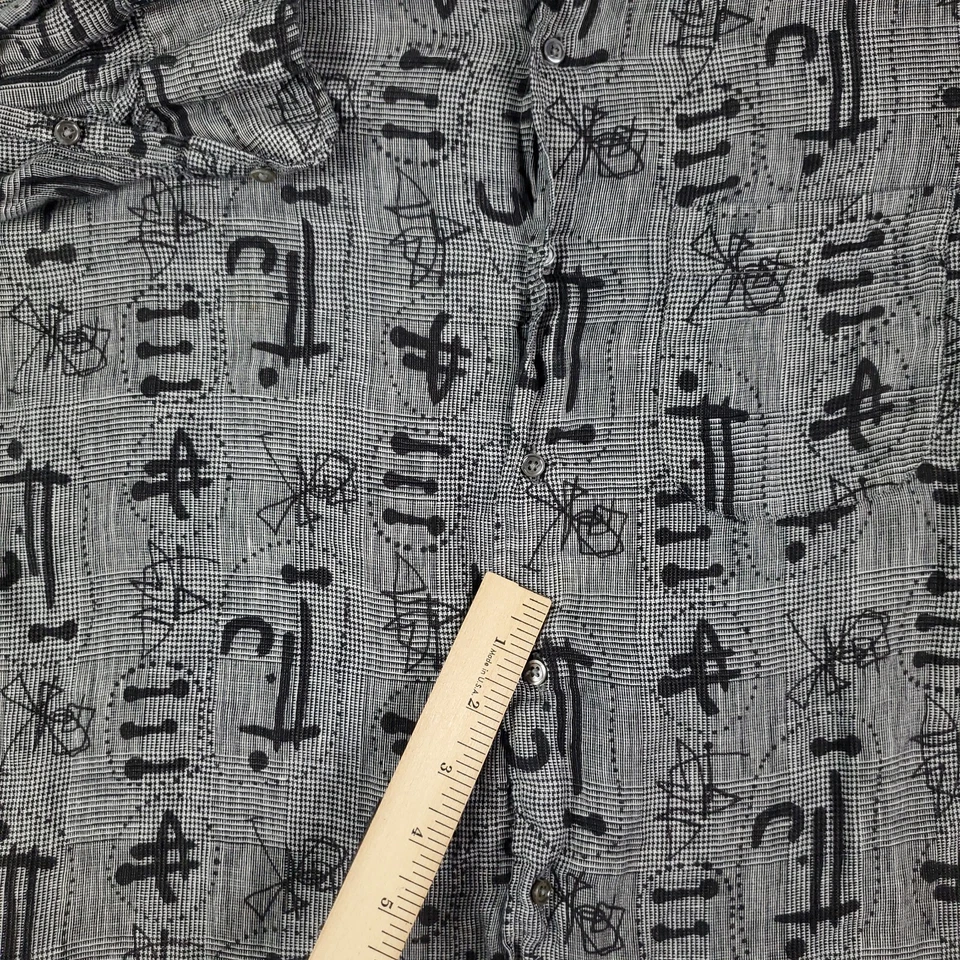 Bullock & Jones Shirt Mens Gray Abstract Casual Button Up Long Sleeve * - Image 4 of 4