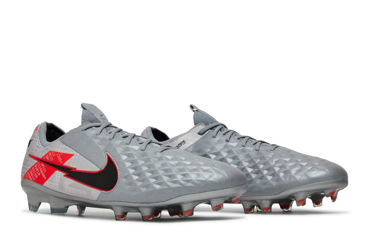 Nike Tiempo Legend 8 Elite FG Metallic Grey Crimson for Sale