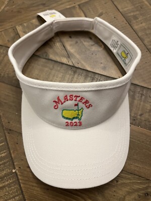 2023 NWT MASTERS WHITE VISOR HAT AUGUSTA NATIONAL GOLF ADJUSTABLE Ladies Fit