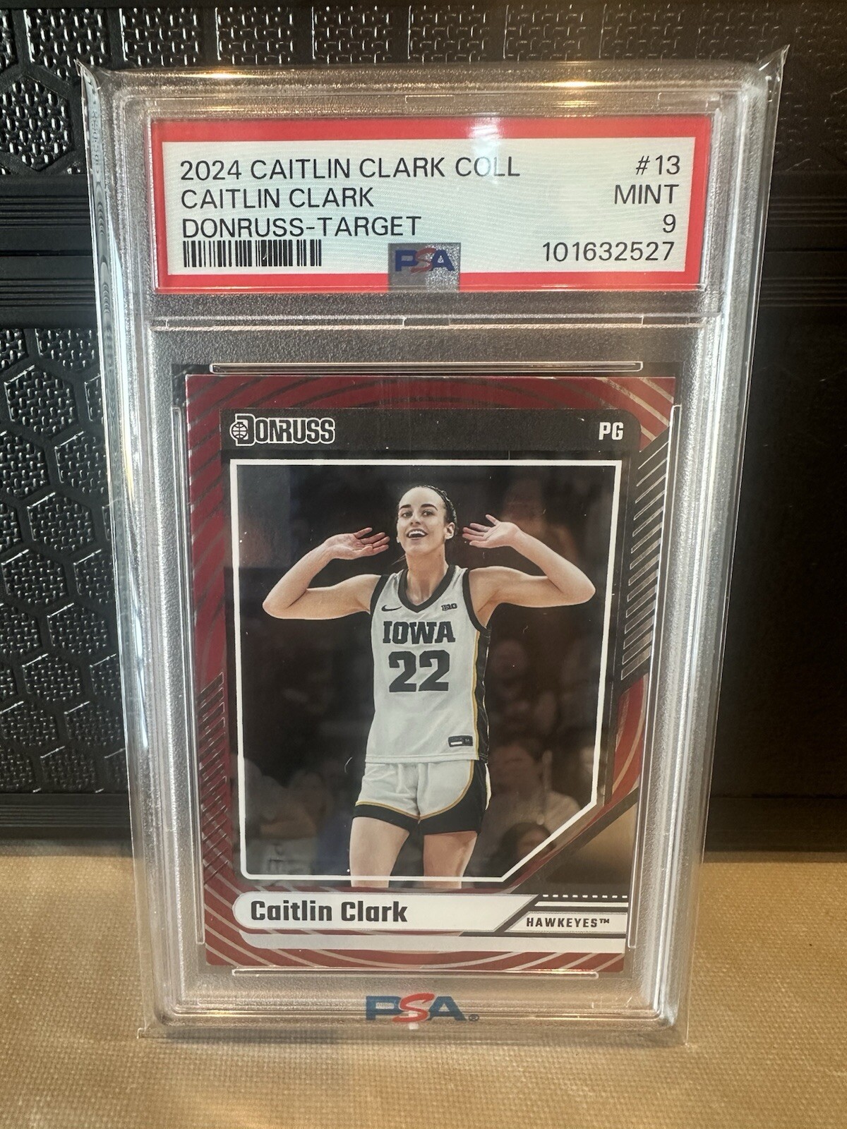 2024 Panini Donruss Caitlin Clark Rookie Card #13 PSA 9 Mint - Base Edition Collectible Basketball Sports Memorabilia