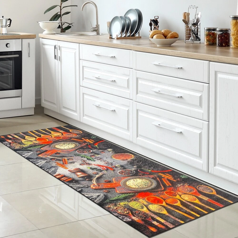 Tapis De Cuisine Paris Prix Digital Menu 40x60cm - Rouge - Neuf Avec étiquettes