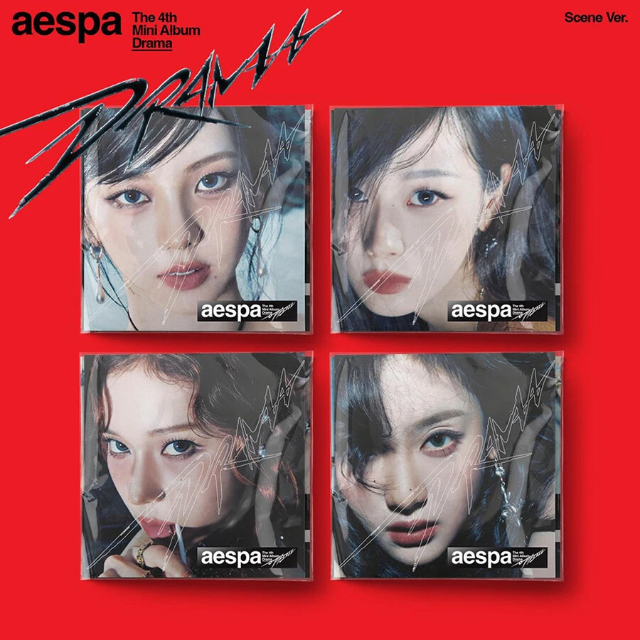 AESPA [DRAMA] 4th Mini Album SCENE Ver/CD+Poster+5 Post Card