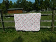 Laura Ashley Twin size COUNTRY ROSE  Reversible Floral COMFORTER 69 x 89