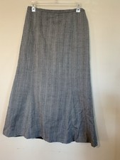 Harve Benard Vtg Skirt Size 6 Midi Pencil 100 Wool Grey Lined Back Zipper