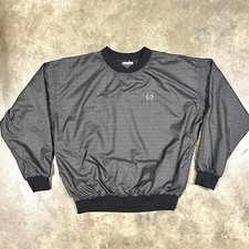 Vintage Roche Golf Windbreaker Pullover Jacket Sz L Made In USA Checkered