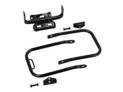 EAO Gepäckträger komplett, Schwarz mit Widerlager, langer Stützbügel - für Simson S5