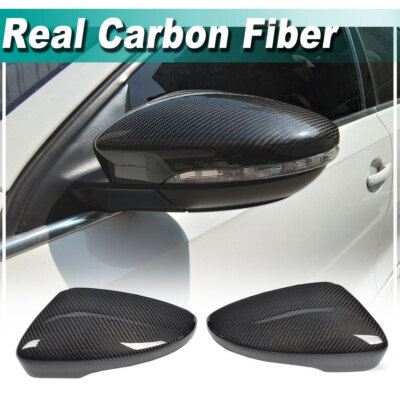 REAL CARBON Mirror Cover Cap for VW Passat CC Scirocco Beetle Jetta Replacement