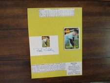BOB  PRIDDY(Died-2023)Signed 3 x 5 Index Card w/8 x 11 Display w/1969 Topps/Obit