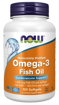Supplements, Omega-3 180 EPA / 120 DHA, Molecularly Distilled, Cardiovascular Su